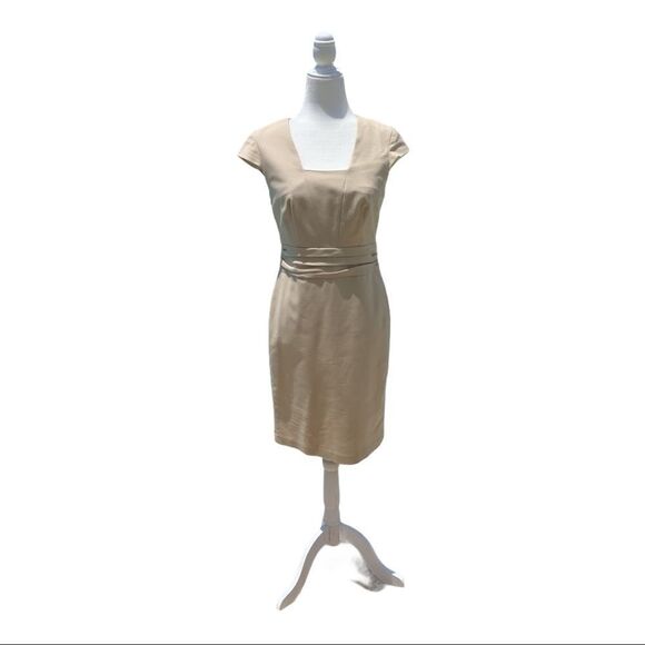 Banana Republic Cream Mid Knee Dress - Picture 1 of 4
